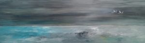 for better for worse landscape swans landschap met zwanen kunstvanmariekedejong