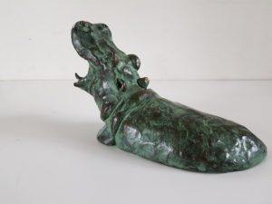 brons nijlpaard hippo bronze