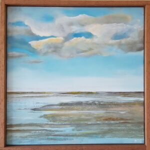 horizon, landschap, waddenlandschap, eindeloos, wolkenlucht, Friesland, waddenzee, schilderij