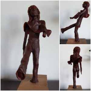catwalk, model, Fenna Ricken, klein brons beeld, zwierig meisje, zelfverzekerd, stapt de wereld in