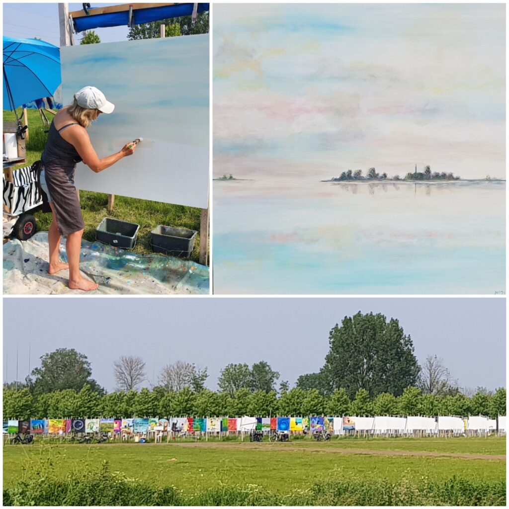 painting, The Colorfield Performance, Elst 2021, Fryske Marren, schilderij friesland, friese meren